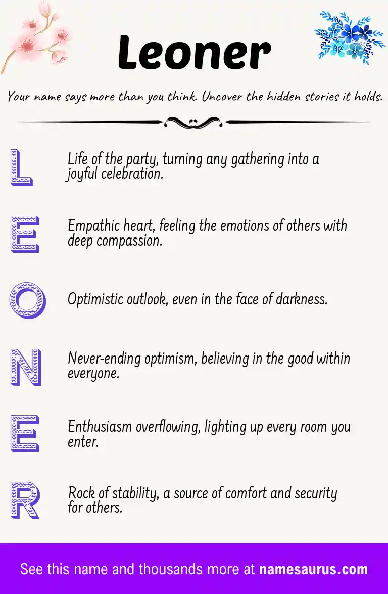 Acrostic poem about Leoner.