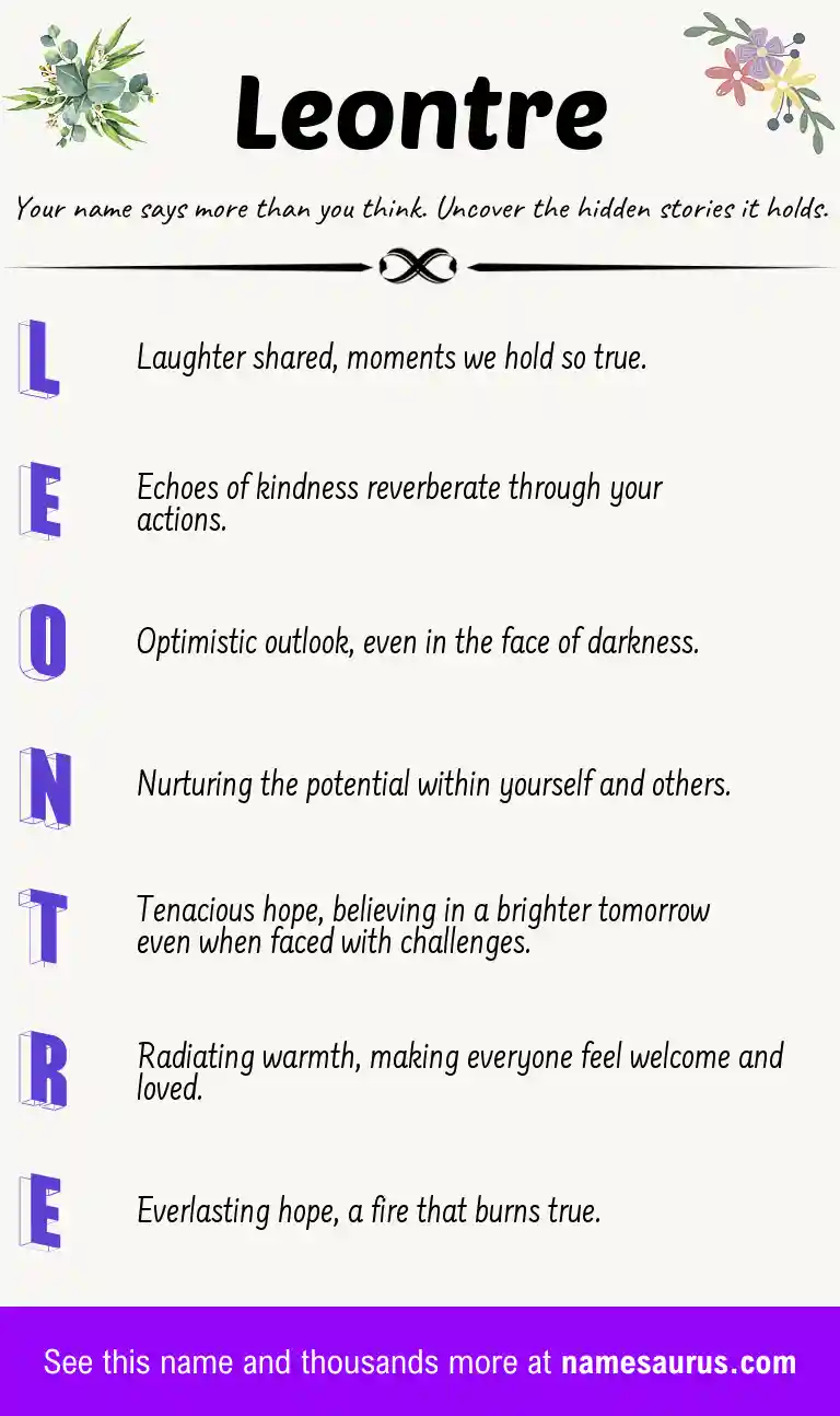 Acrostic poem about Leontre.