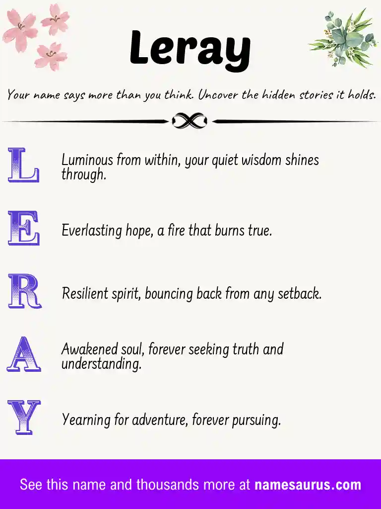 Acrostic poem about Leray.
