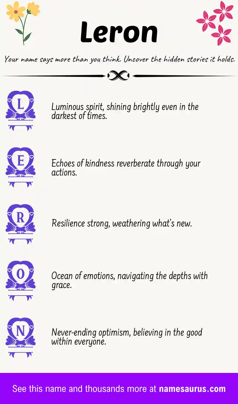 Acrostic poem about Leron.