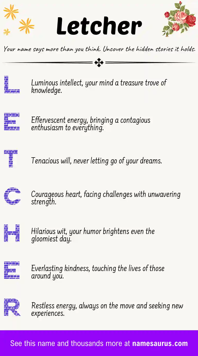 Acrostic poem about Letcher.