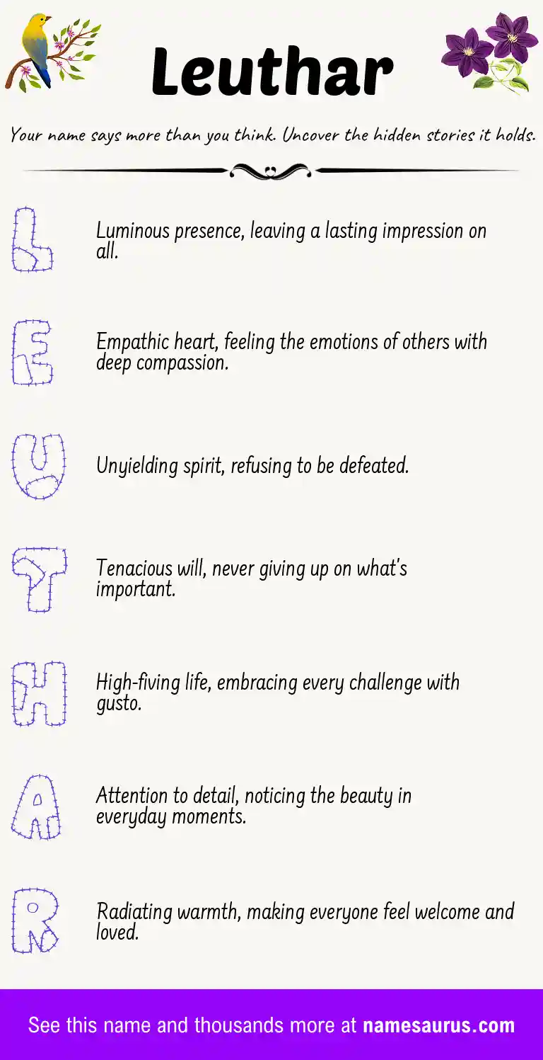 Acrostic poem about Leuthar.