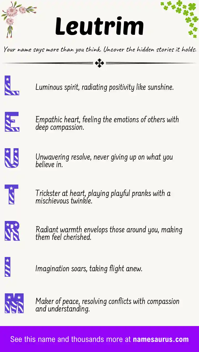 Acrostic poem about Leutrim.