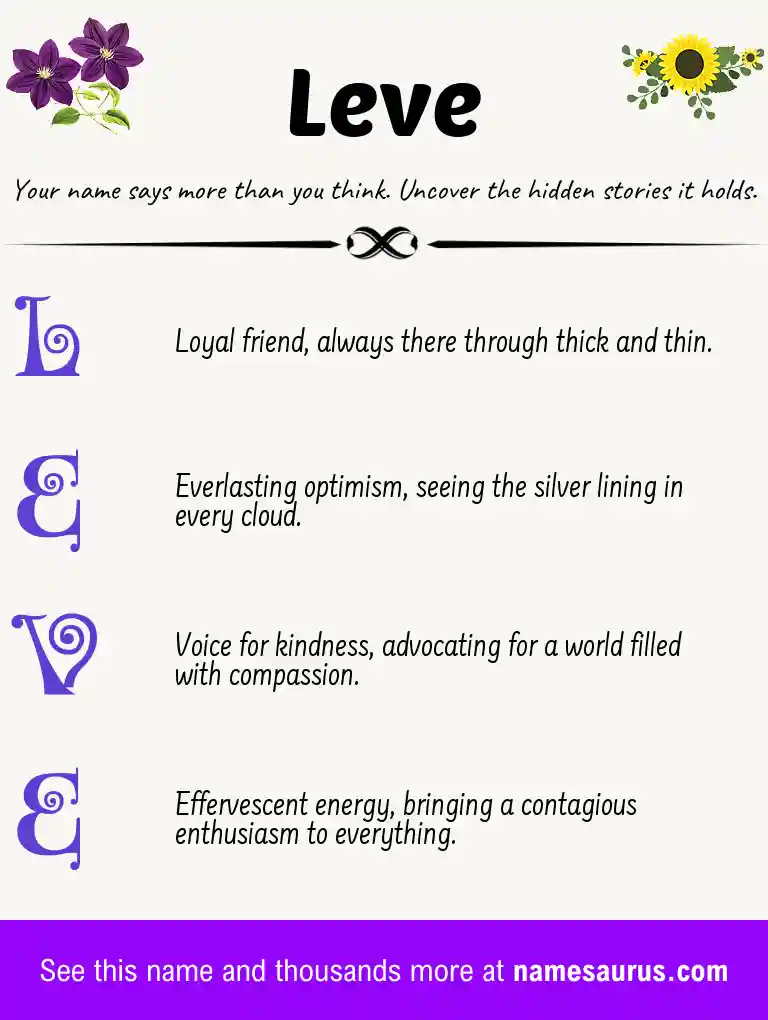 Acrostic poem about Leve.
