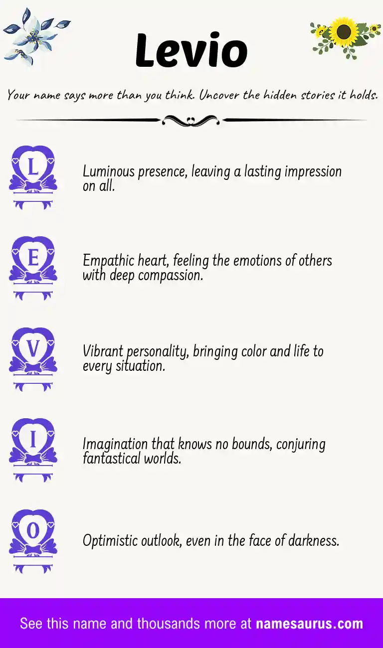 Acrostic poem about Levio.