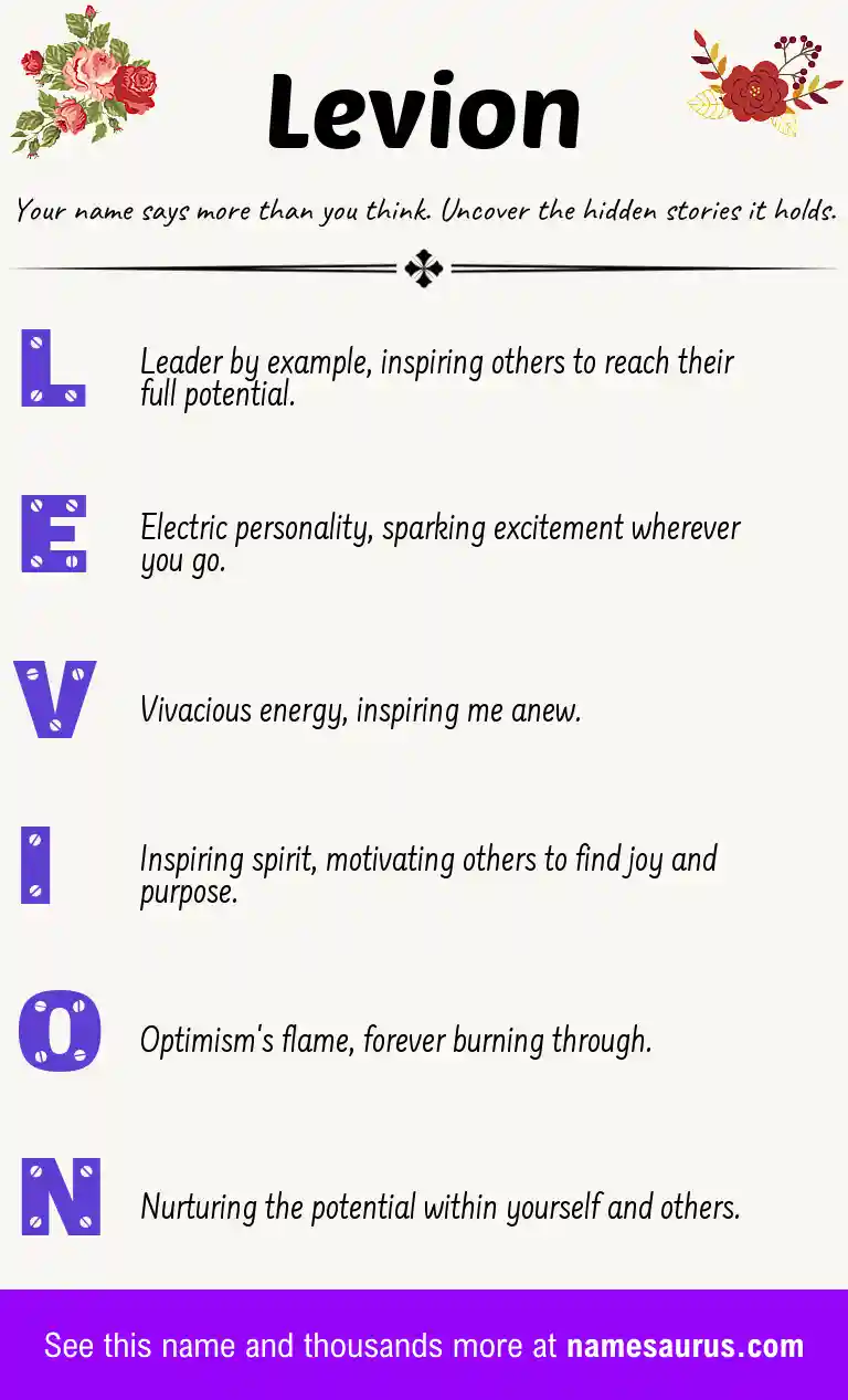 Acrostic poem about Levion.