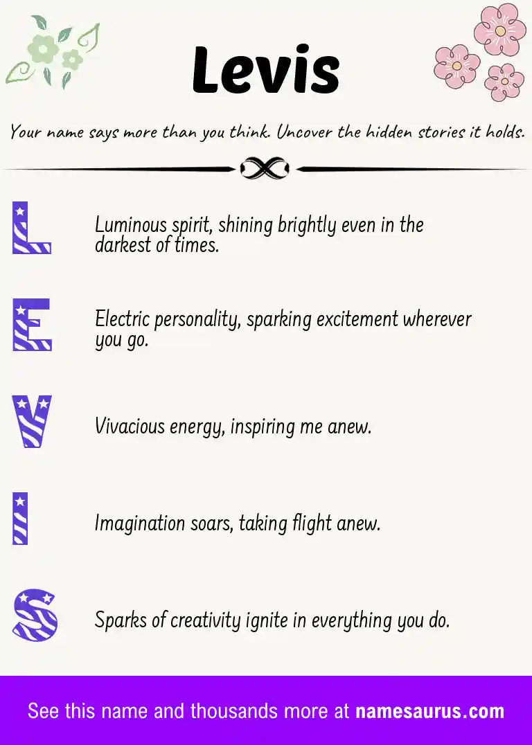 Acrostic poem about Levis.
