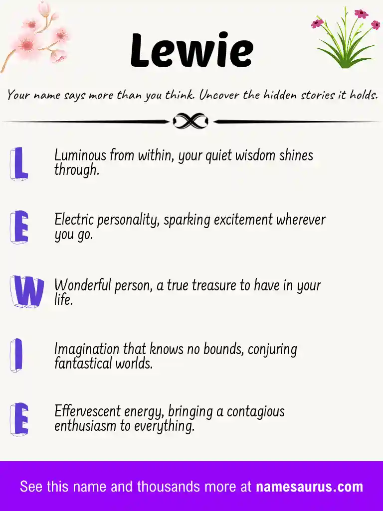 Acrostic poem about Lewie.