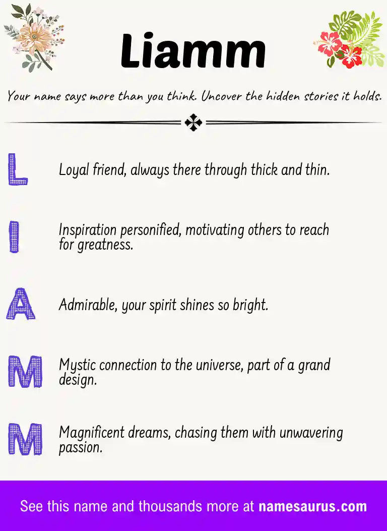 Acrostic poem about Liamm.