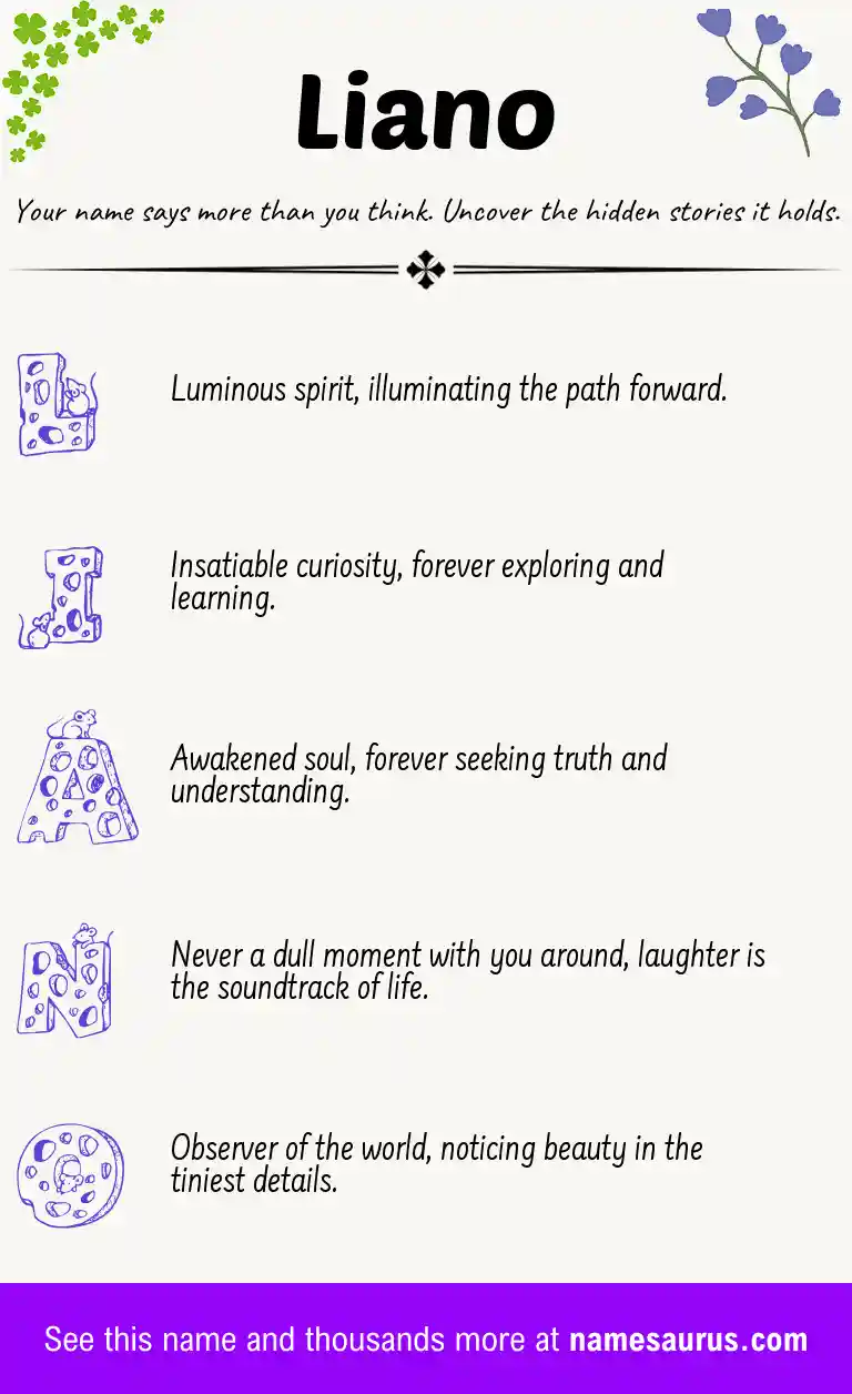 Acrostic poem about Liano.