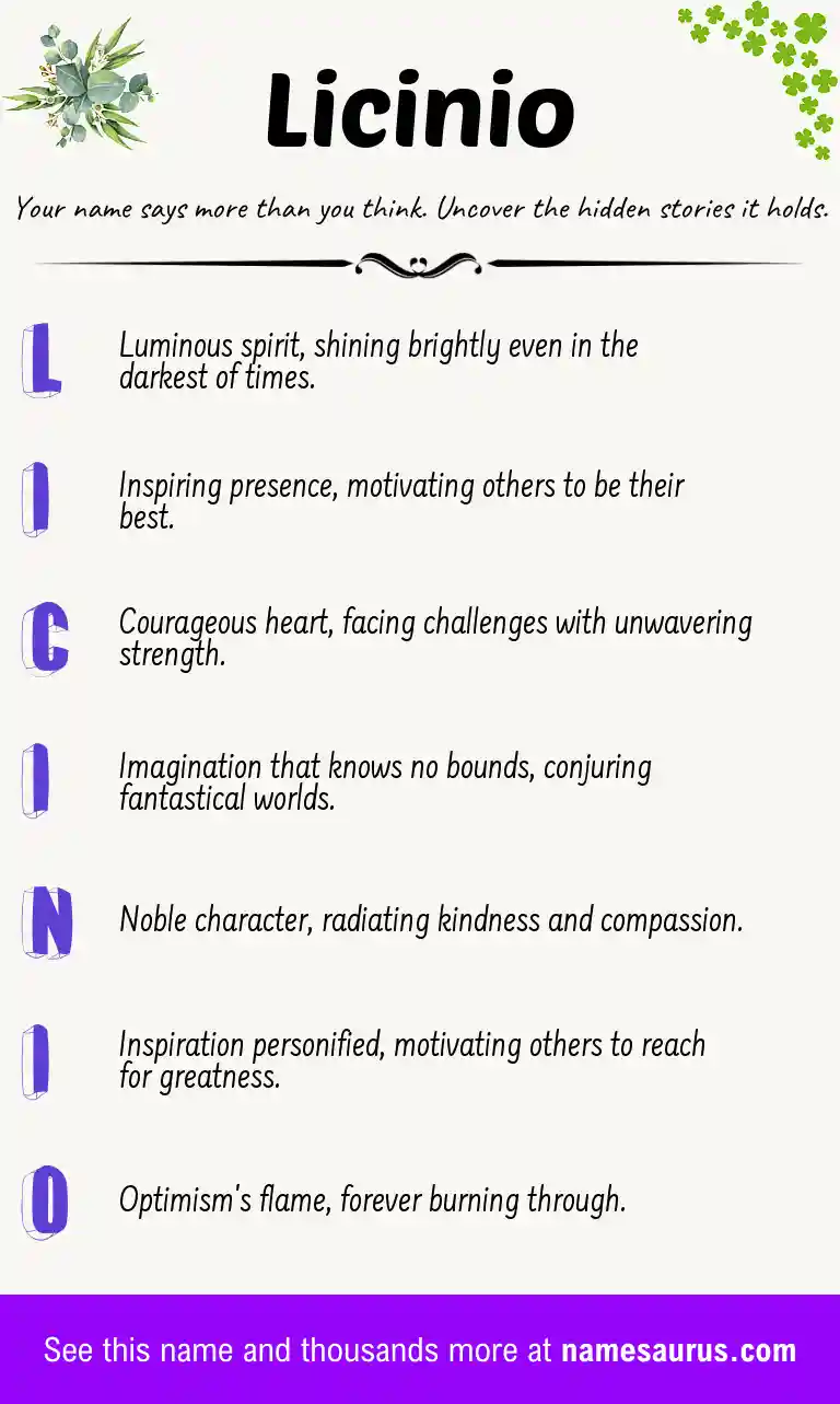 Acrostic poem about Licinio.
