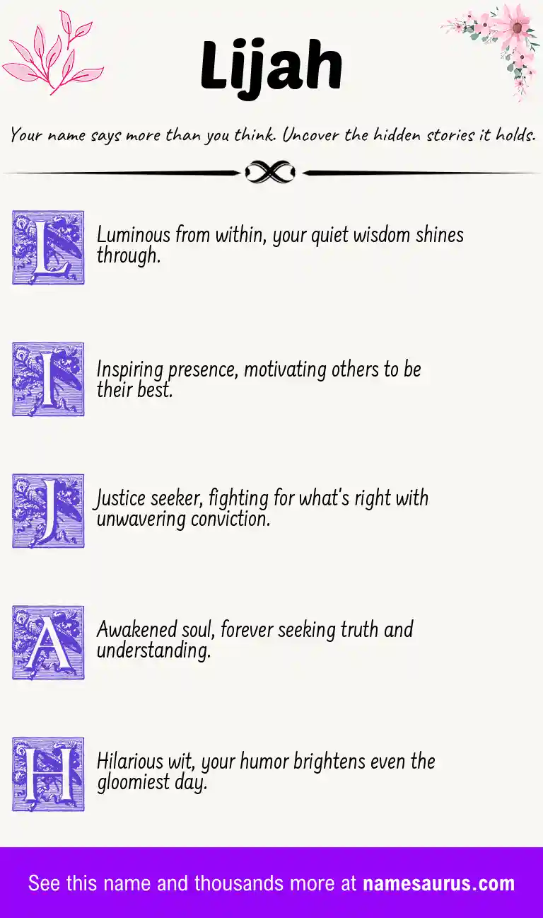 Acrostic poem about Lijah.
