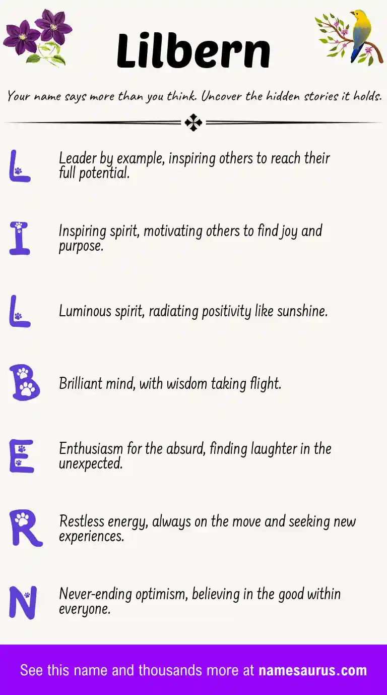 Acrostic poem about Lilbern.