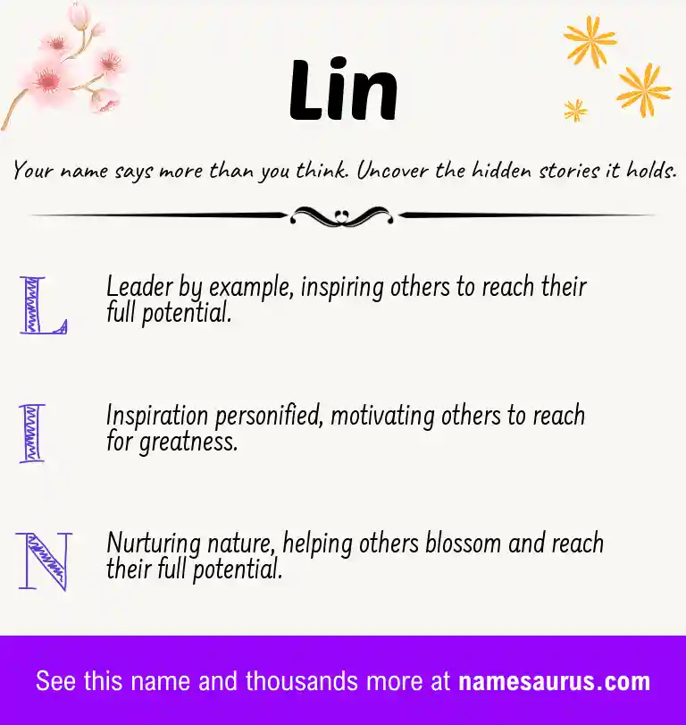 Acrostic poem about Lin.