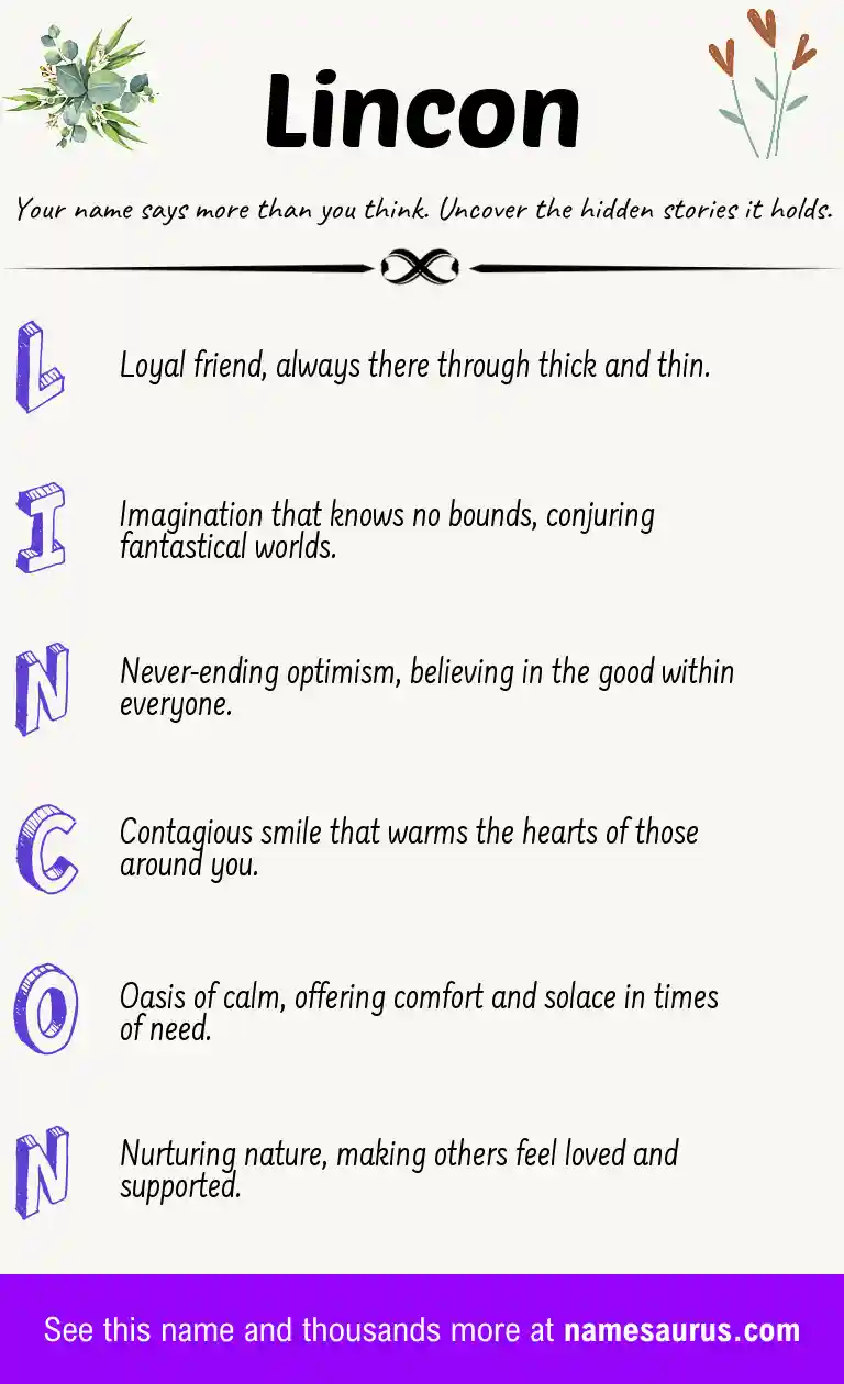 Acrostic poem about Lincon.