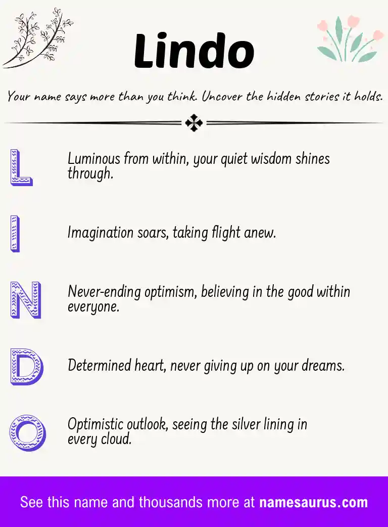 Acrostic poem about Lindo.