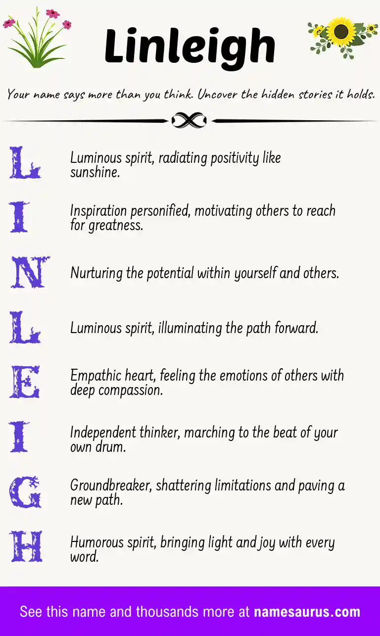 Acrostic poem about Linleigh.