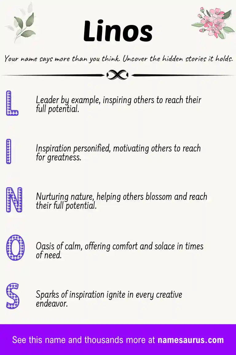 Acrostic poem about Linos.