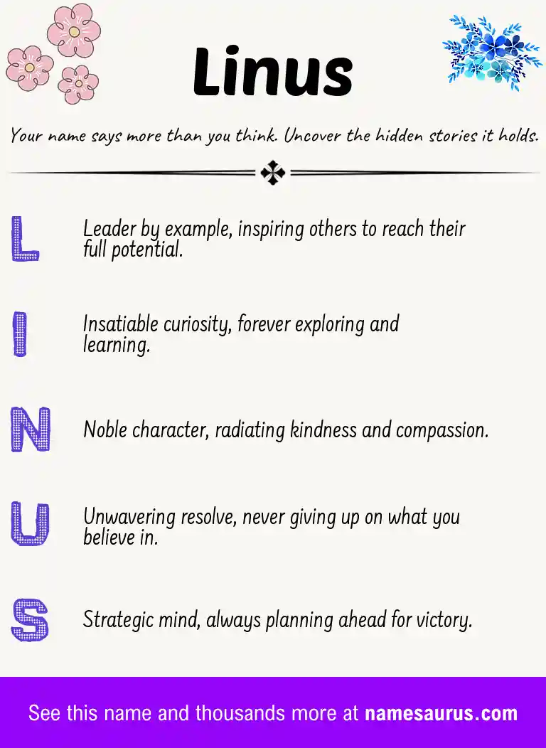 Acrostic poem about Linus.