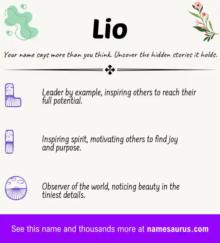 Acrostic poem about Lio.