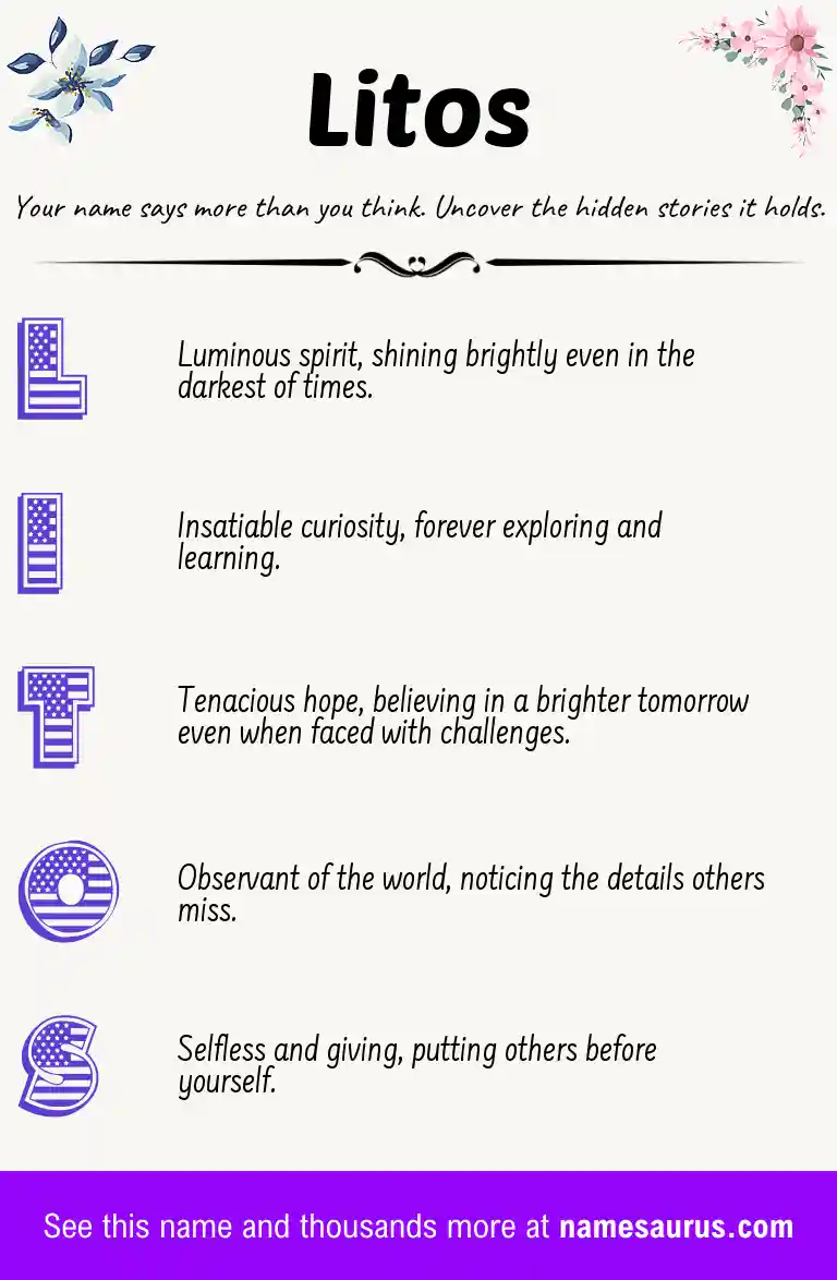 Acrostic poem about Litos.