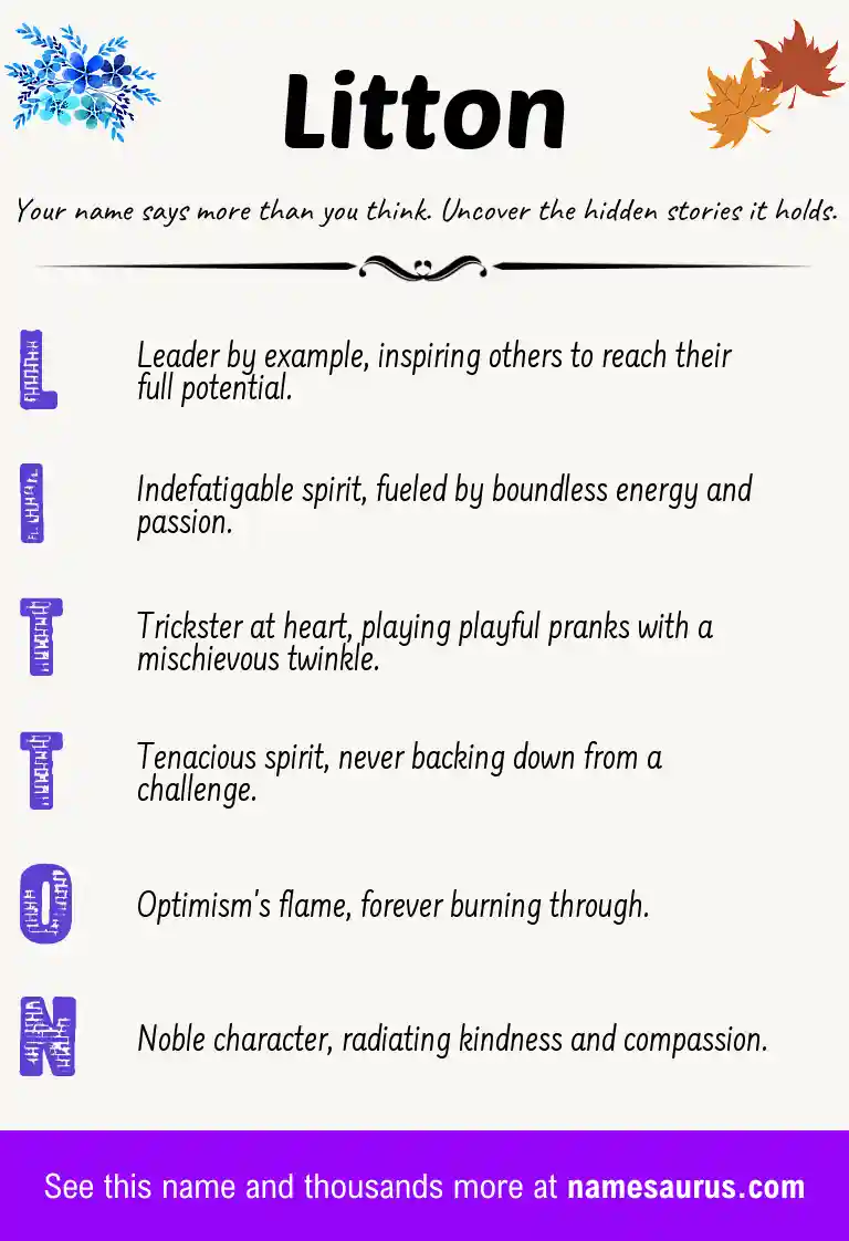 Acrostic poem about Litton.