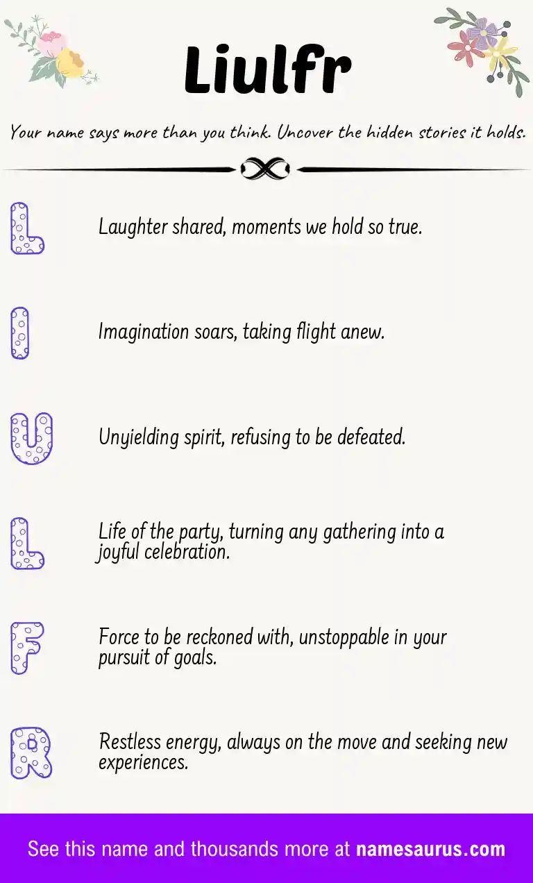 Acrostic poem about Liulfr.