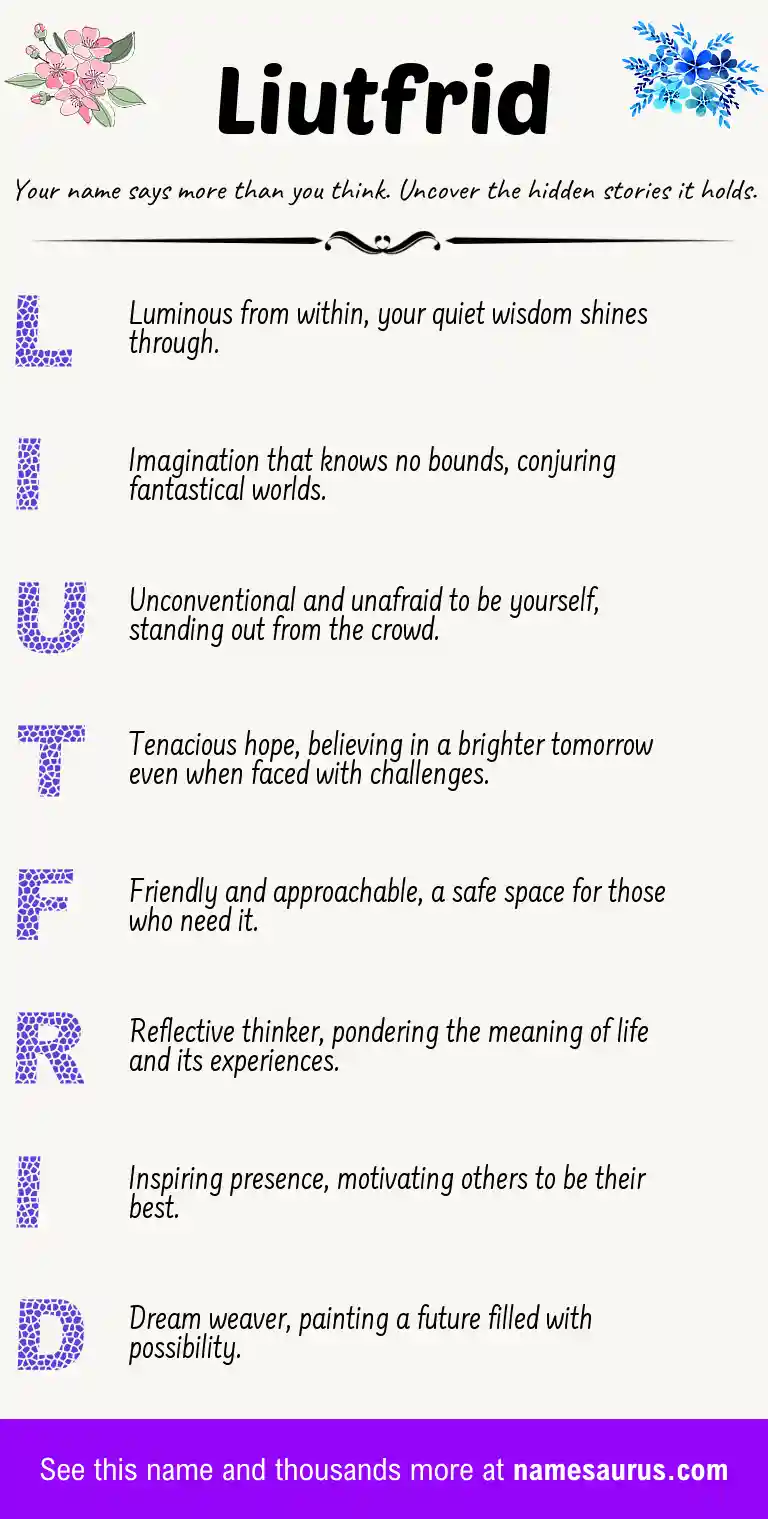 Acrostic poem about Liutfrid.