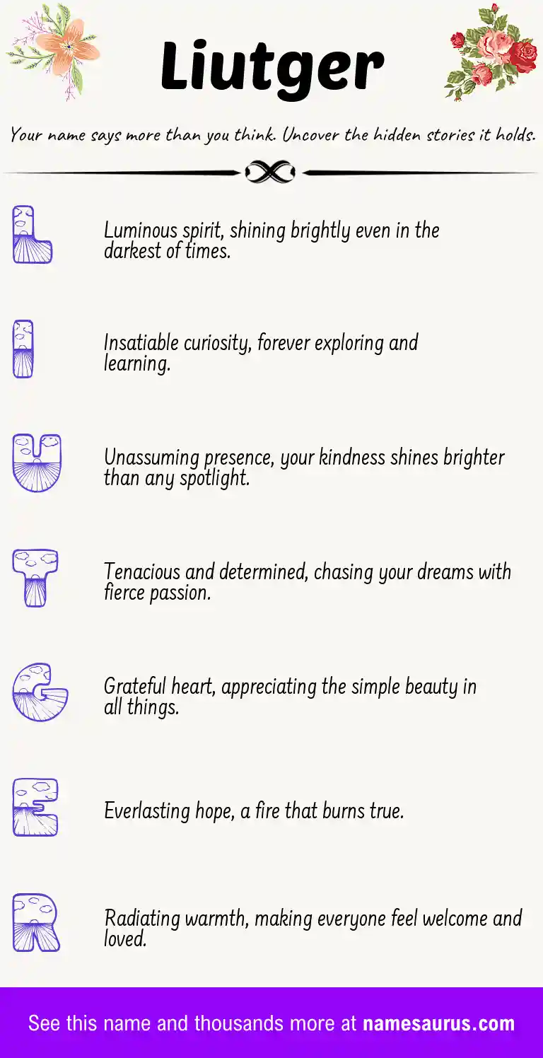 Acrostic poem about Liutger.