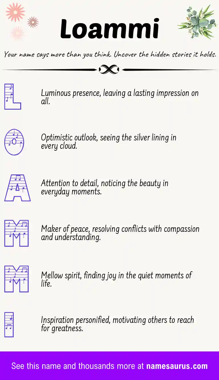 Acrostic poem about Loammi.
