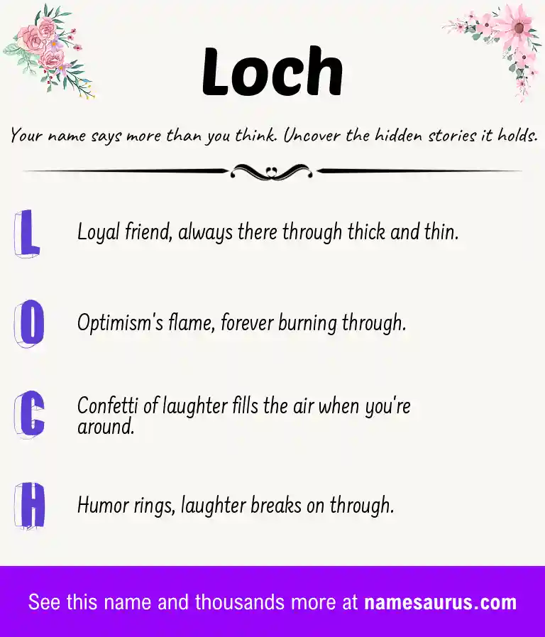Acrostic poem about Loch.