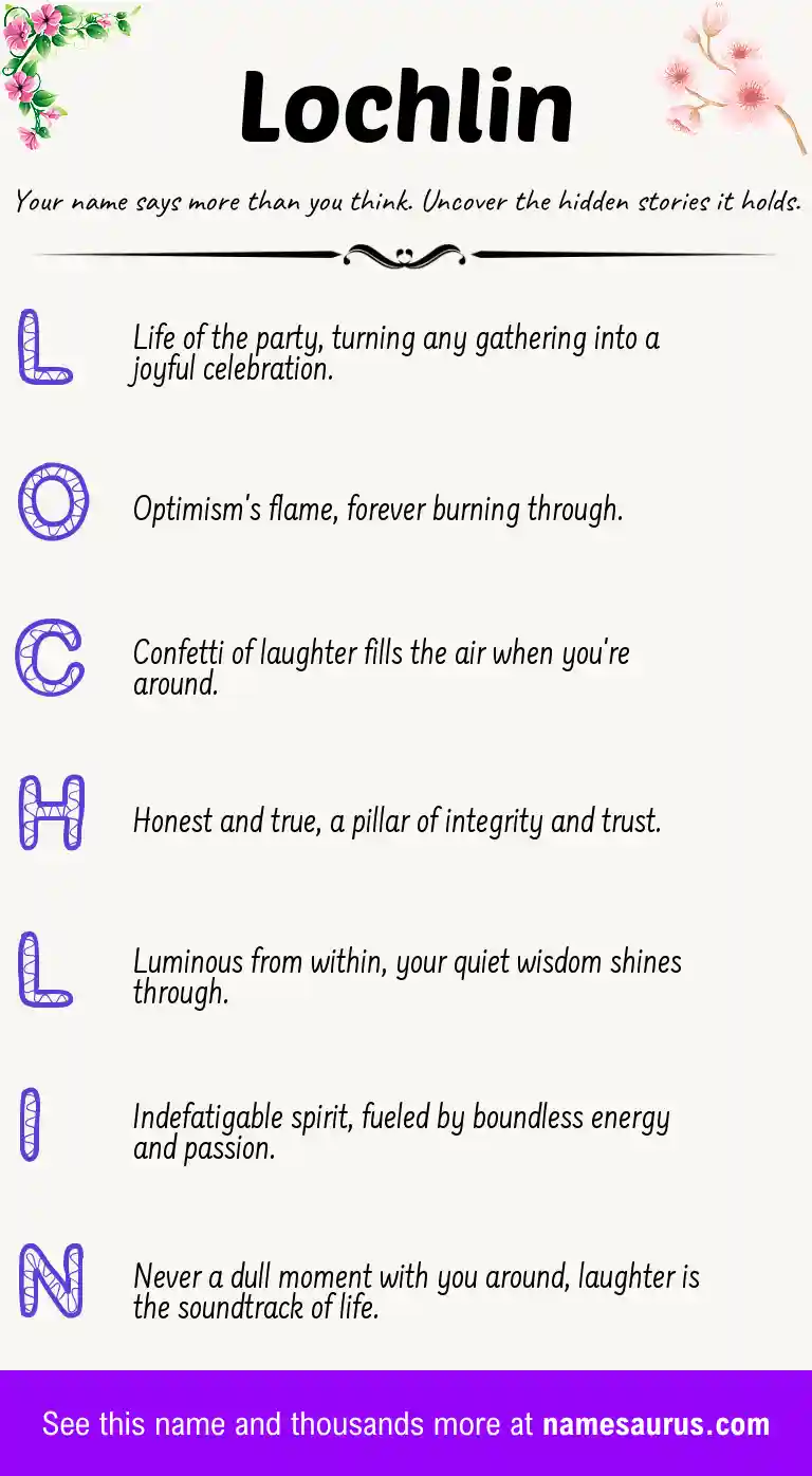 Acrostic poem about Lochlin.
