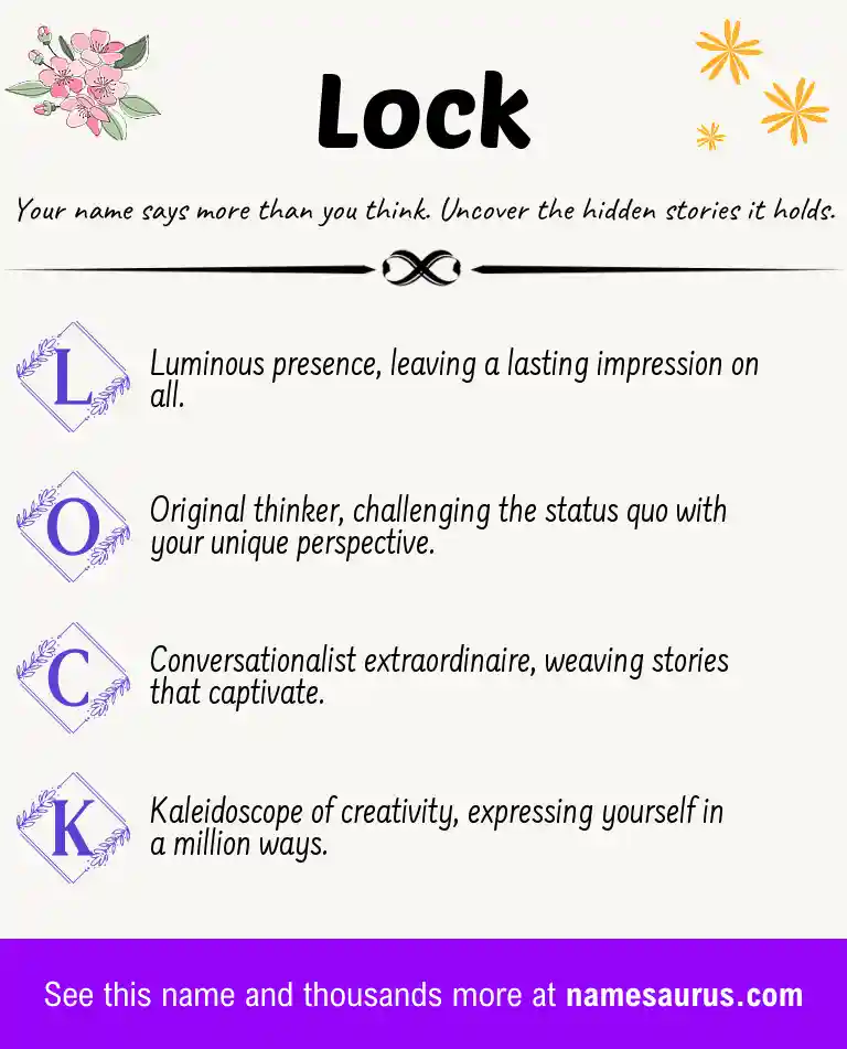 Acrostic poem about Lock.