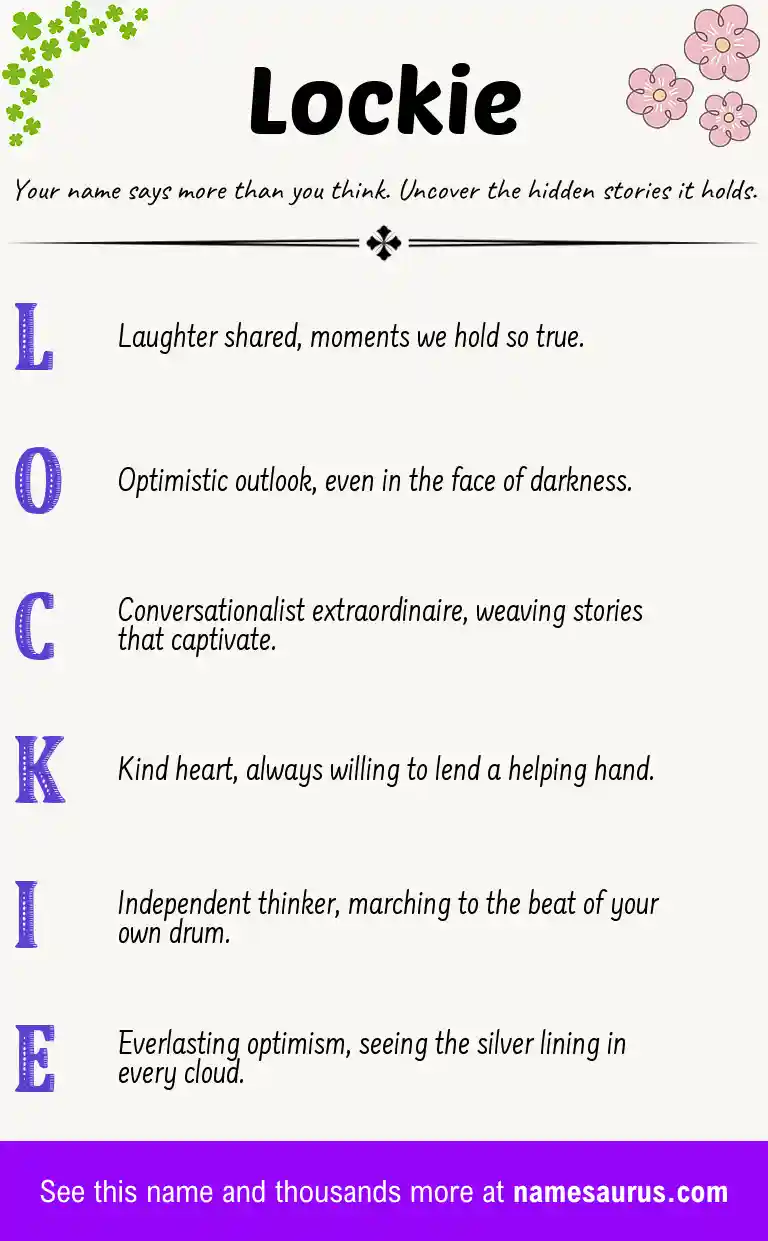 Acrostic poem about Lockie.