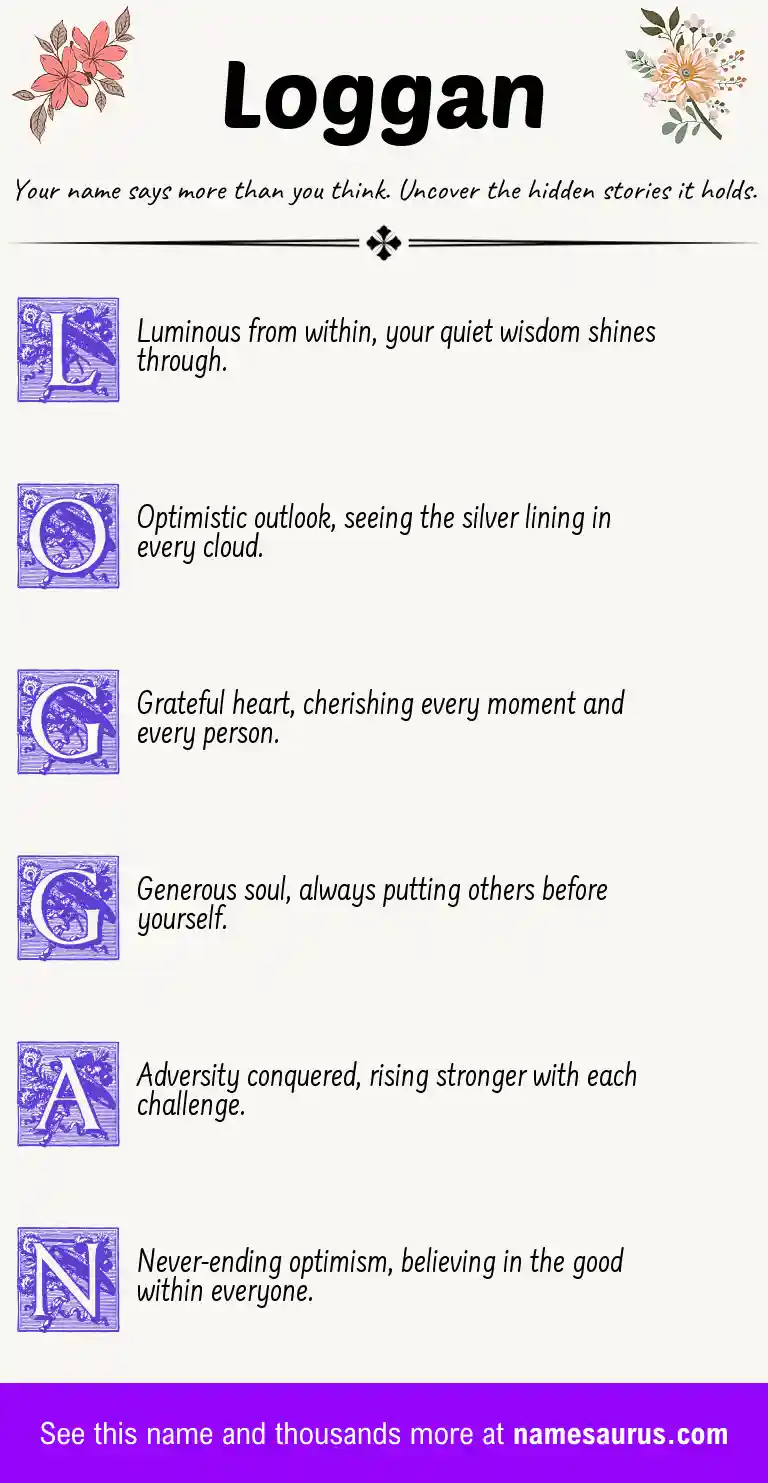 Acrostic poem about Loggan.