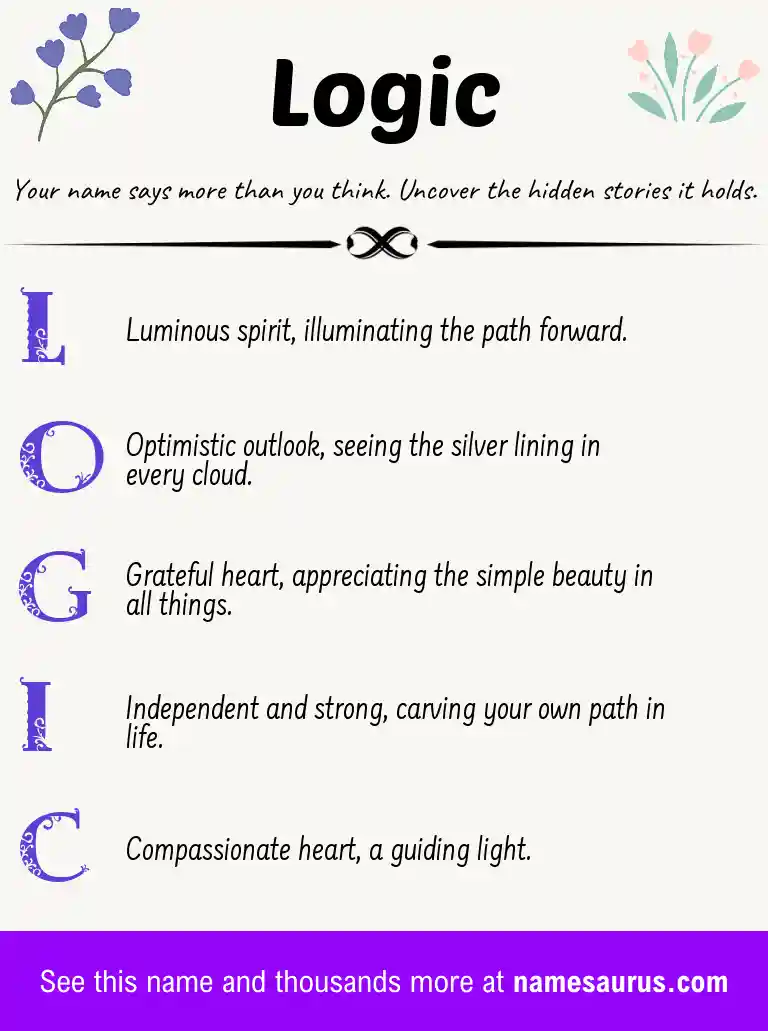 Acrostic poem about Logic.