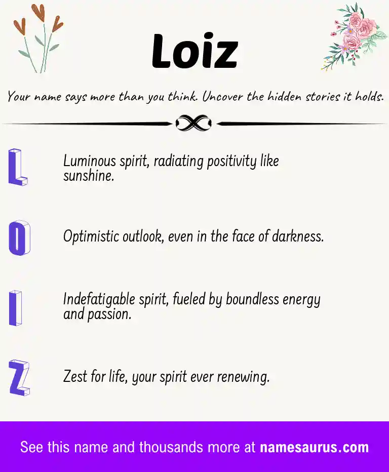 Acrostic poem about Loiz.