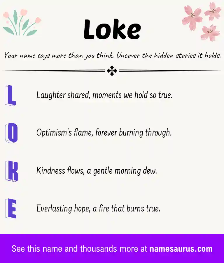 Acrostic poem about Loke.