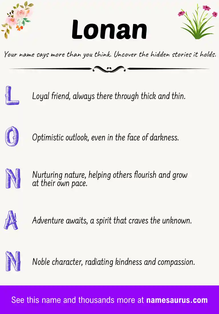 Acrostic poem about Lonan.