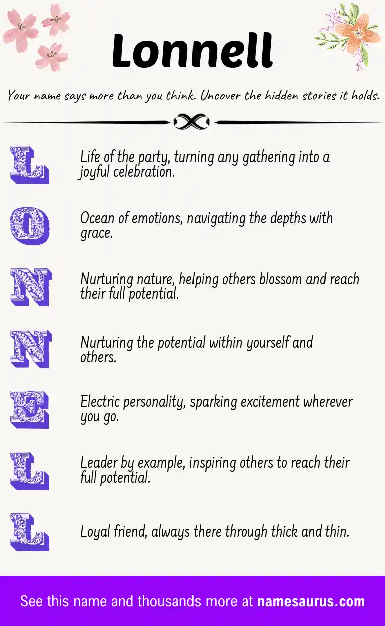 Acrostic poem about Lonnell.