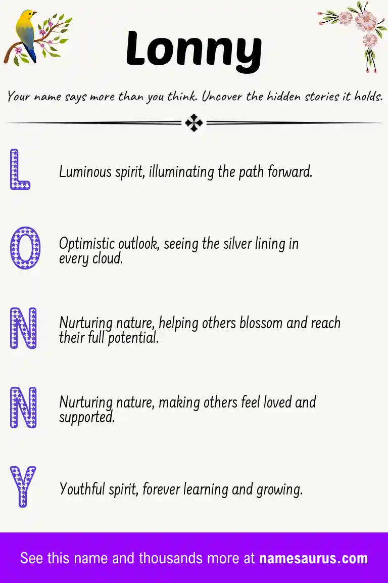 Acrostic poem about Lonny.