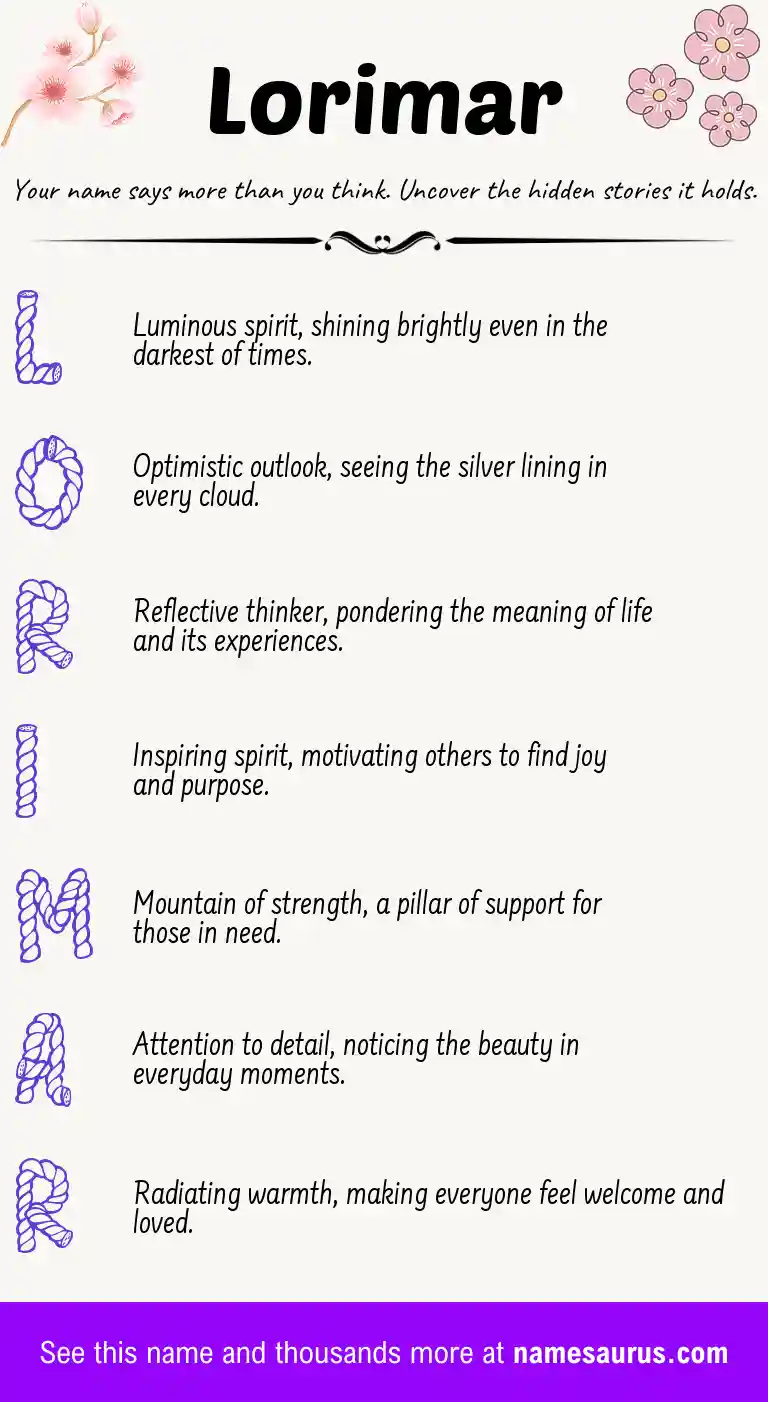 Acrostic poem about Lorimar.