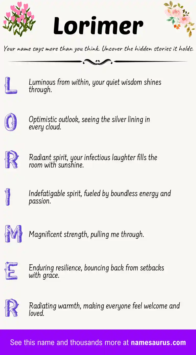 Acrostic poem about Lorimer.