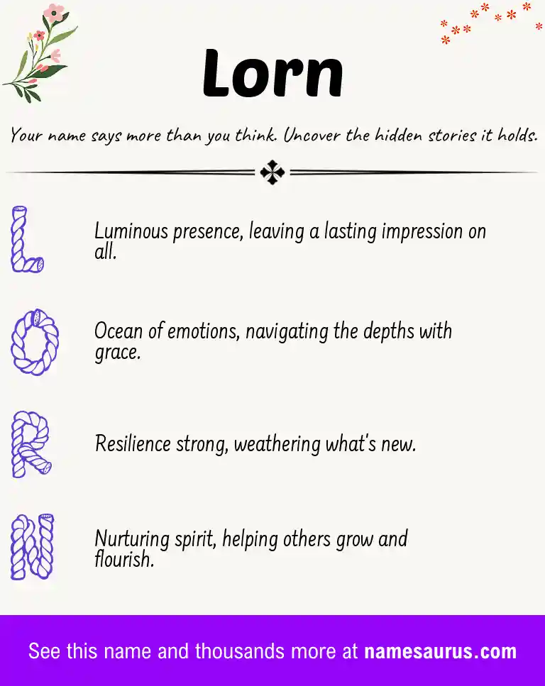 Acrostic poem about Lorn.