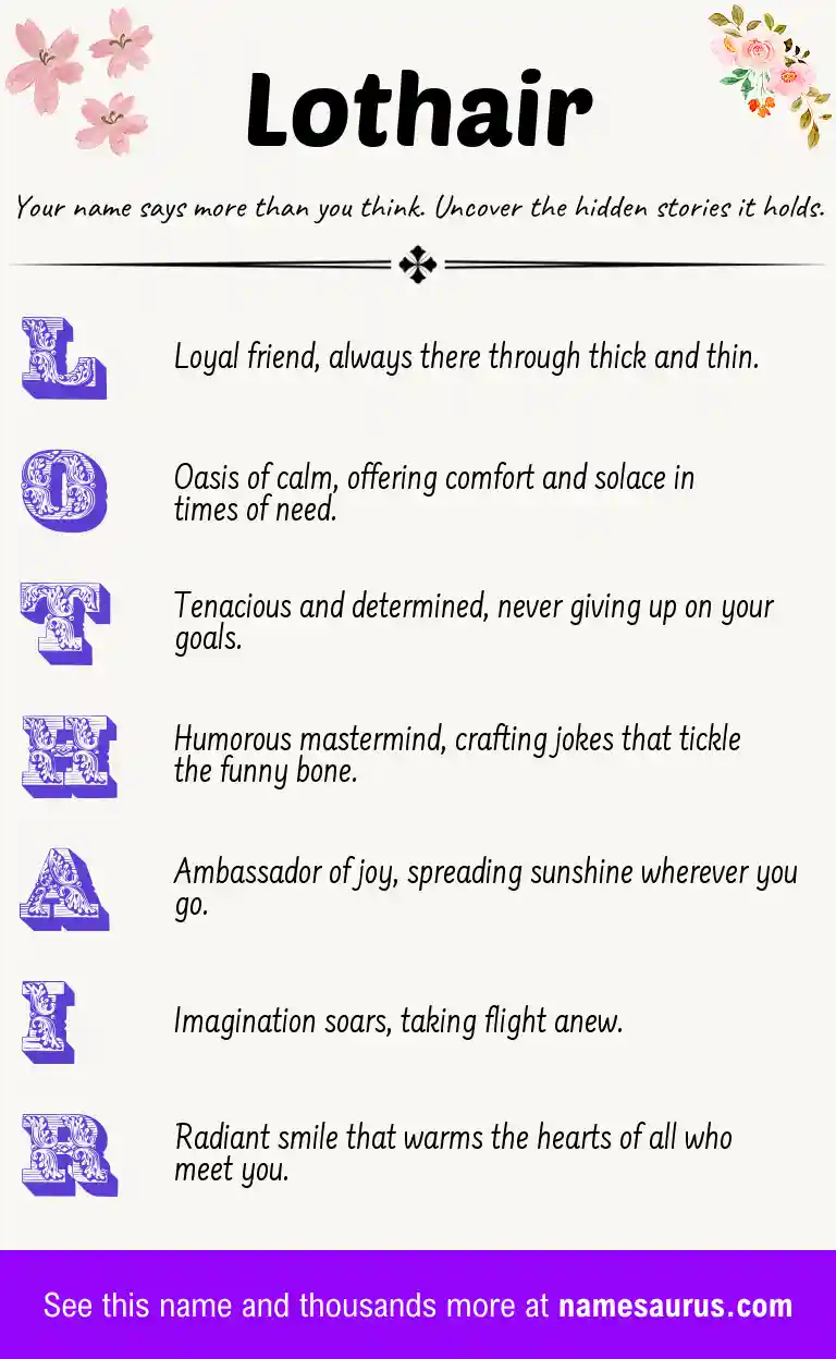Acrostic poem about Lothair.