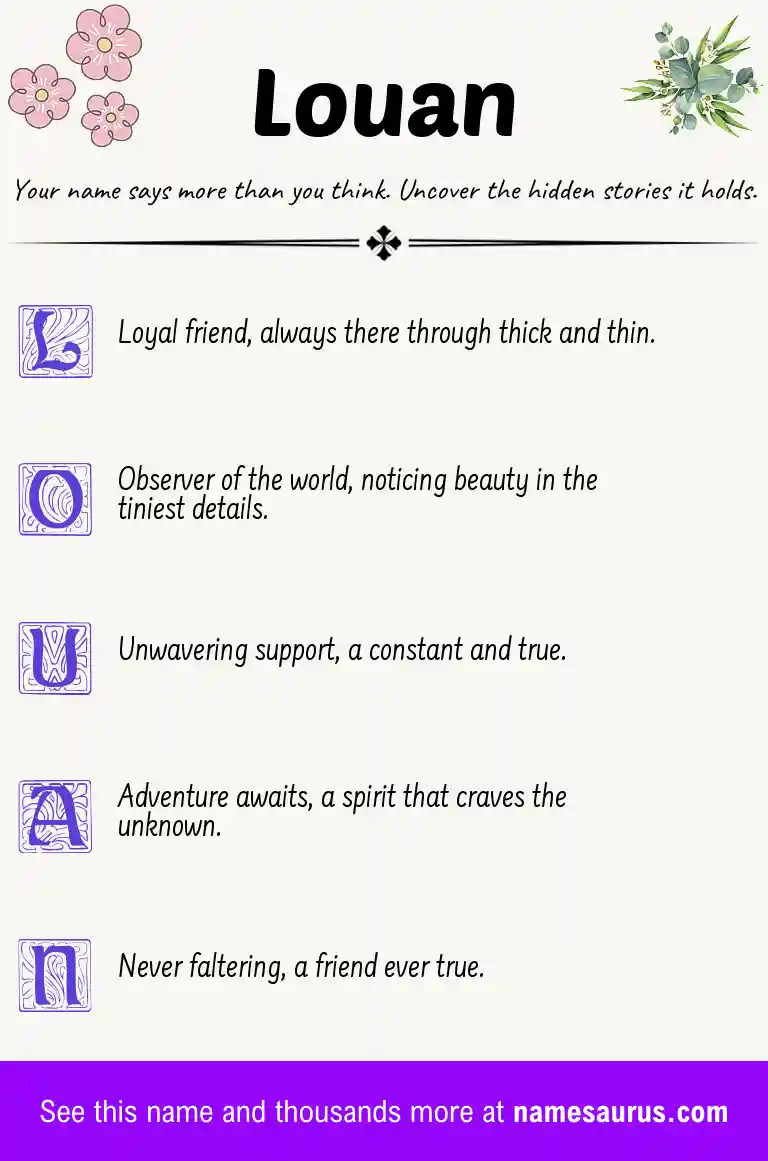 Acrostic poem about Louan.