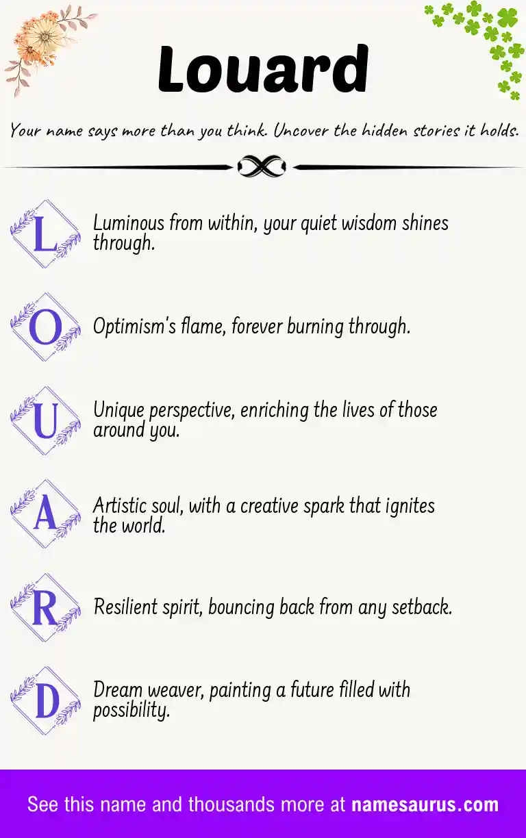 Acrostic poem about Louard.