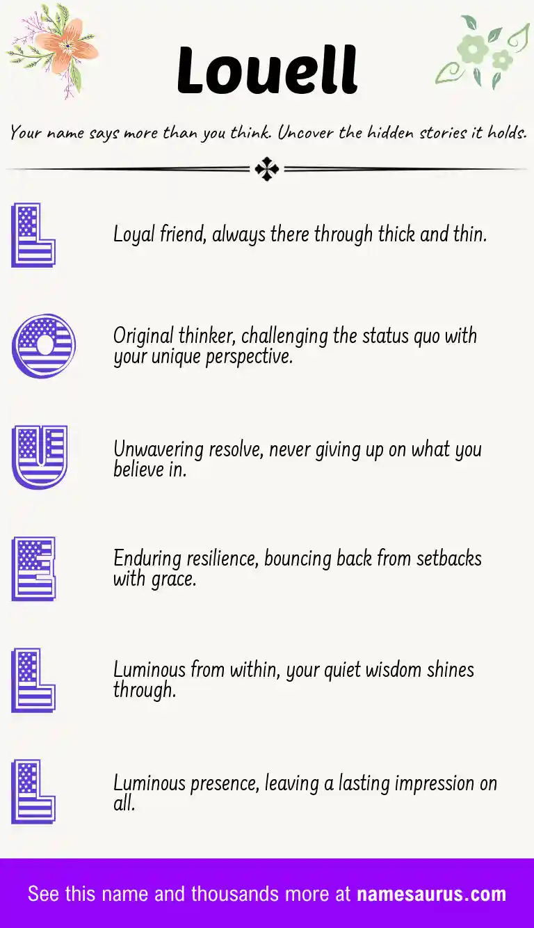 Acrostic poem about Louell.