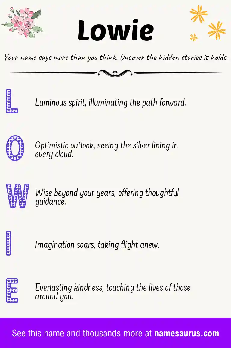 Acrostic poem about Lowie.