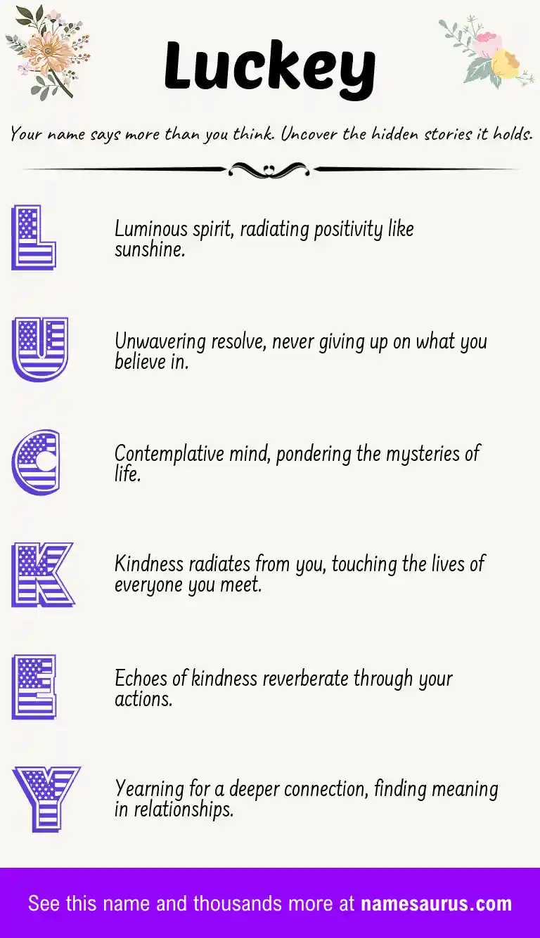 Acrostic poem about Luckey.